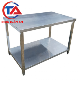 BÀN INOX PHẲNG 2 TẦNG