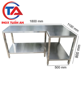 BÀN BẾP INOX CHỮ L