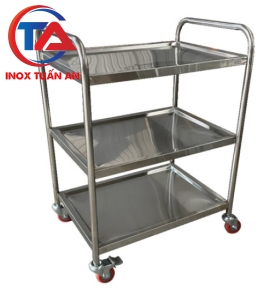 XE ĐẨY THỨC ĂN 3 TẦNG