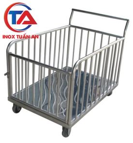 KỆ ĐẨY ĐỒ INOX 